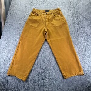 Vintage Paco Jeans Mens 34x27 Brown Cotton Denim Wide-Leg Baggy Workwear Utility